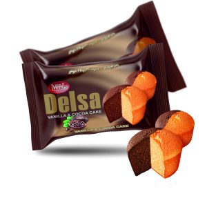 کیک دو قلو دو رنگ